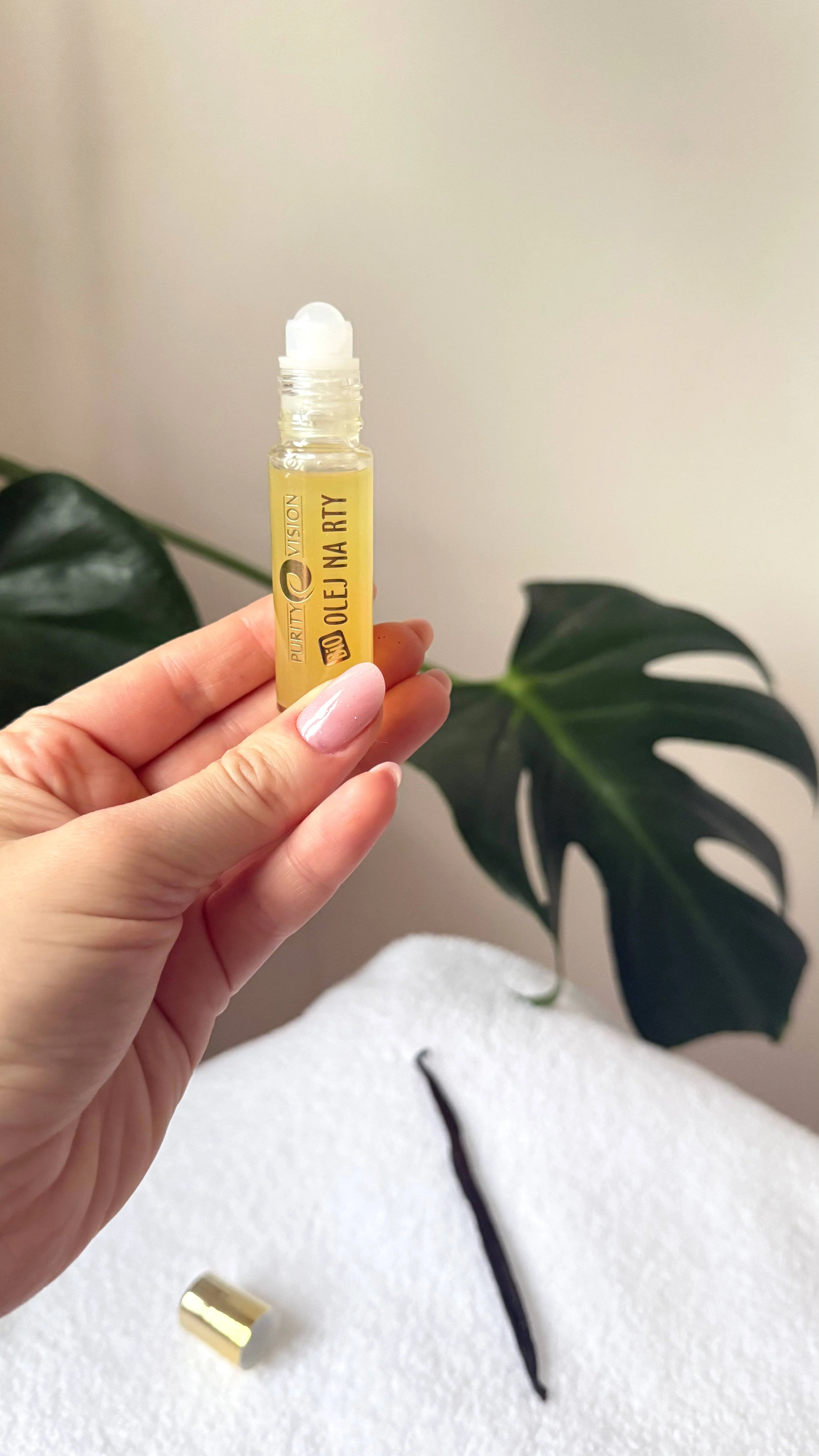 Purity Vision Óleo de baunilha para os lábios BIO (10 ml) - ajuda perfumada para lábios secos