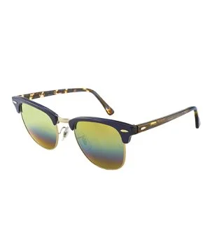 Ray-Ban RB3016F Clubmaster óculos de sol 55x19x145 mm arco-íris unissexo