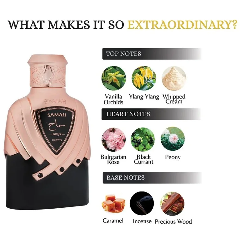 Samah Onyx Black M Extrato de Perfume 100 ml