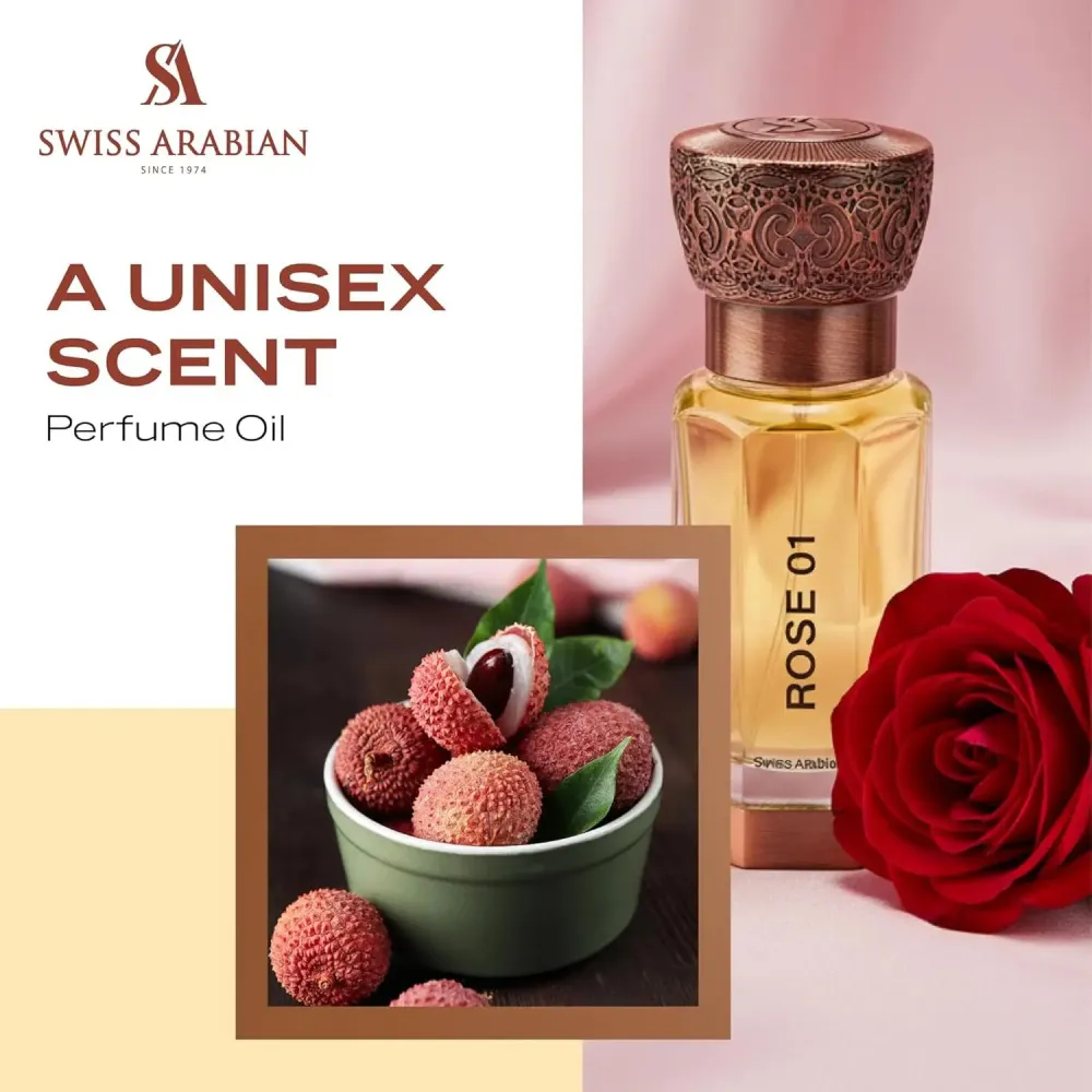 Rose 01 óleo perfumado concentrado unissex 12 ml