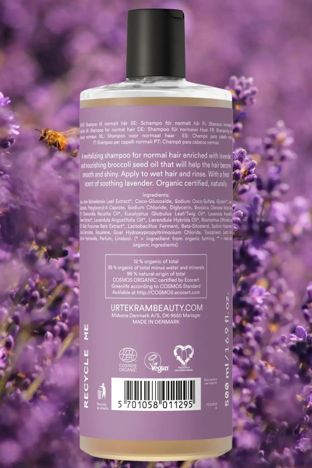 Urtekram Champô suavizante de lavanda 500ml BIO