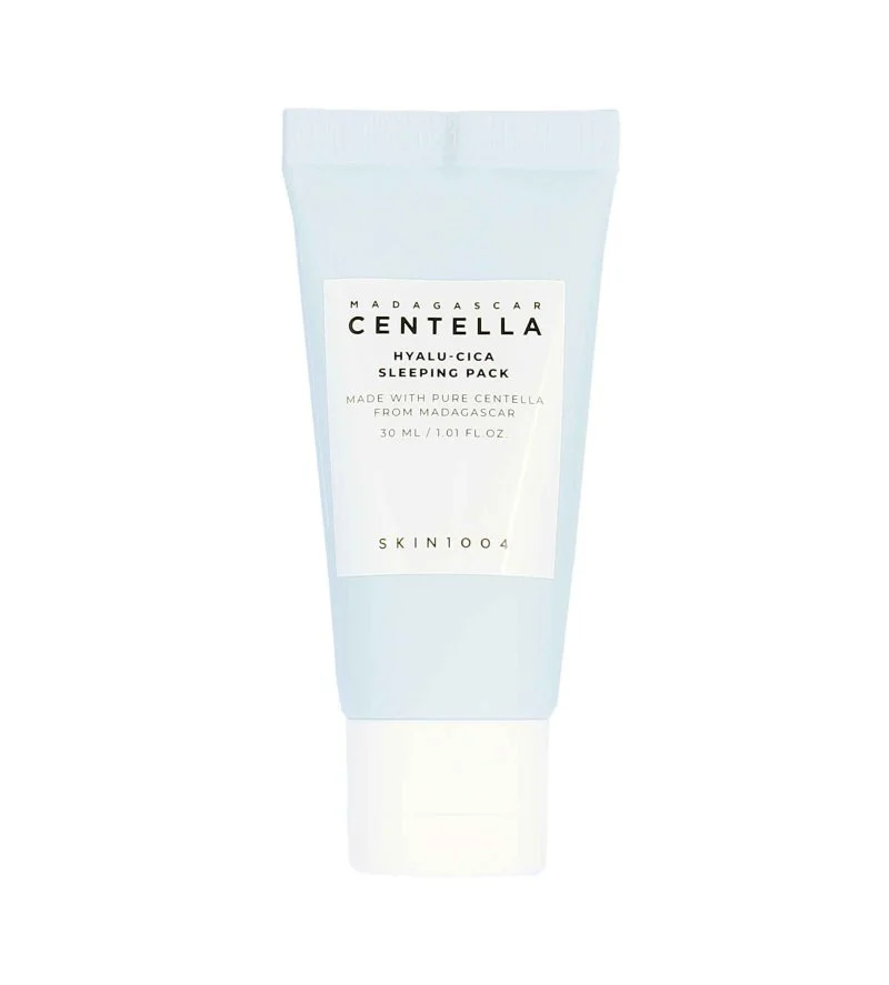 Madagascar Centella Hyalu-Cica Sleeping Pack máscara de noite aperfeiçoadora e hidratante para refirmar a pele 30 ml
