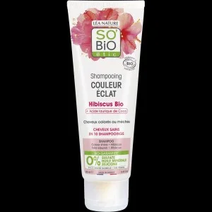 SO’BiO étic Champô para cabelos pintados e com madeixas com hibisco BIO (250 ml) - mantém a cor radiante