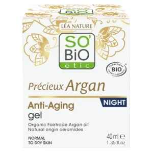 SO’BiO étic Anti-age Precieux Argan Gel noturno BIO (50 ml) - regenera e suaviza a pele