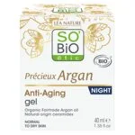 SO’BiO étic Anti-age Precieux Argan Gel noturno BIO (50 ml) - regenera e suaviza a pele