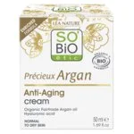 SO’BiO étic Creme de dia BIO Anti-age Precieux Argan (50 ml) - hidrata, firma e ilumina a pele