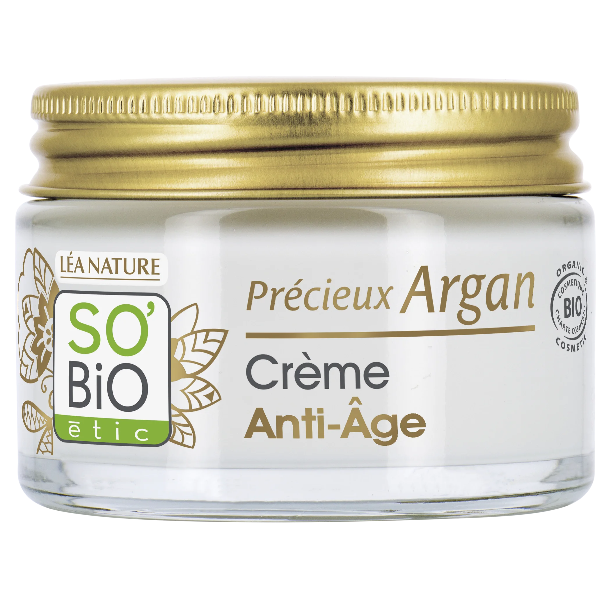 SO’BiO étic Creme de dia BIO Anti-age Precieux Argan (50 ml) - hidrata, firma e ilumina a pele