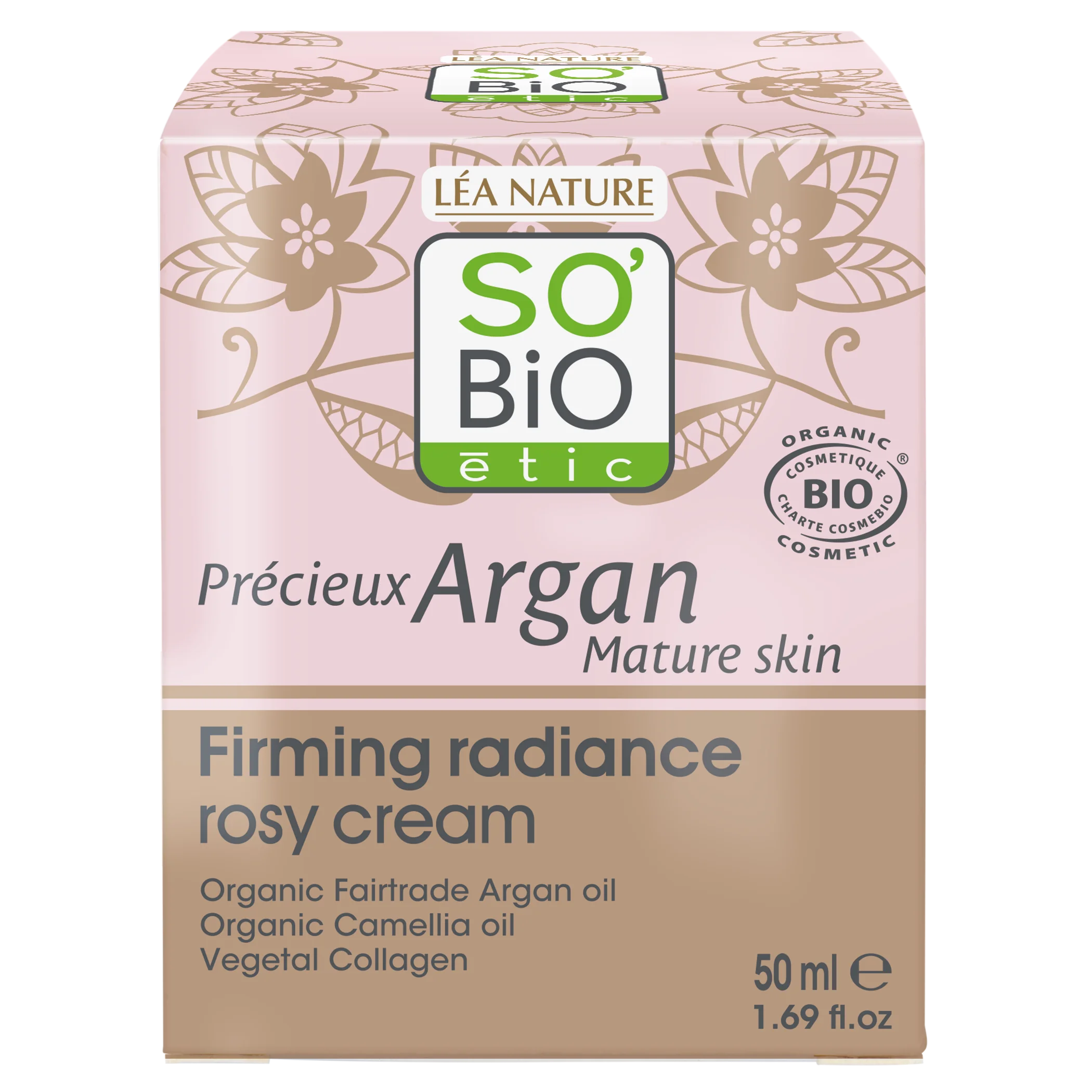 SO’BiO étic Creme de Dia Rosa Anti-age Precieux Argan Firmador GOLD BIO (50 ml) - firma e ilumina a pele