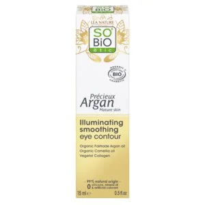 SO’BiO étic Anti-Age Precieux Argan Cuidado alisador para o contorno dos olhos GOLD BIO (15 ml) - ideal para pele madura