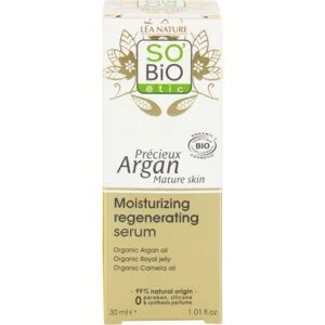 SO’BiO étic Anti-Age Precieux Argan Sérum hidratante e regenerador GOLD BIO (30 ml) - com ácido hialurónico