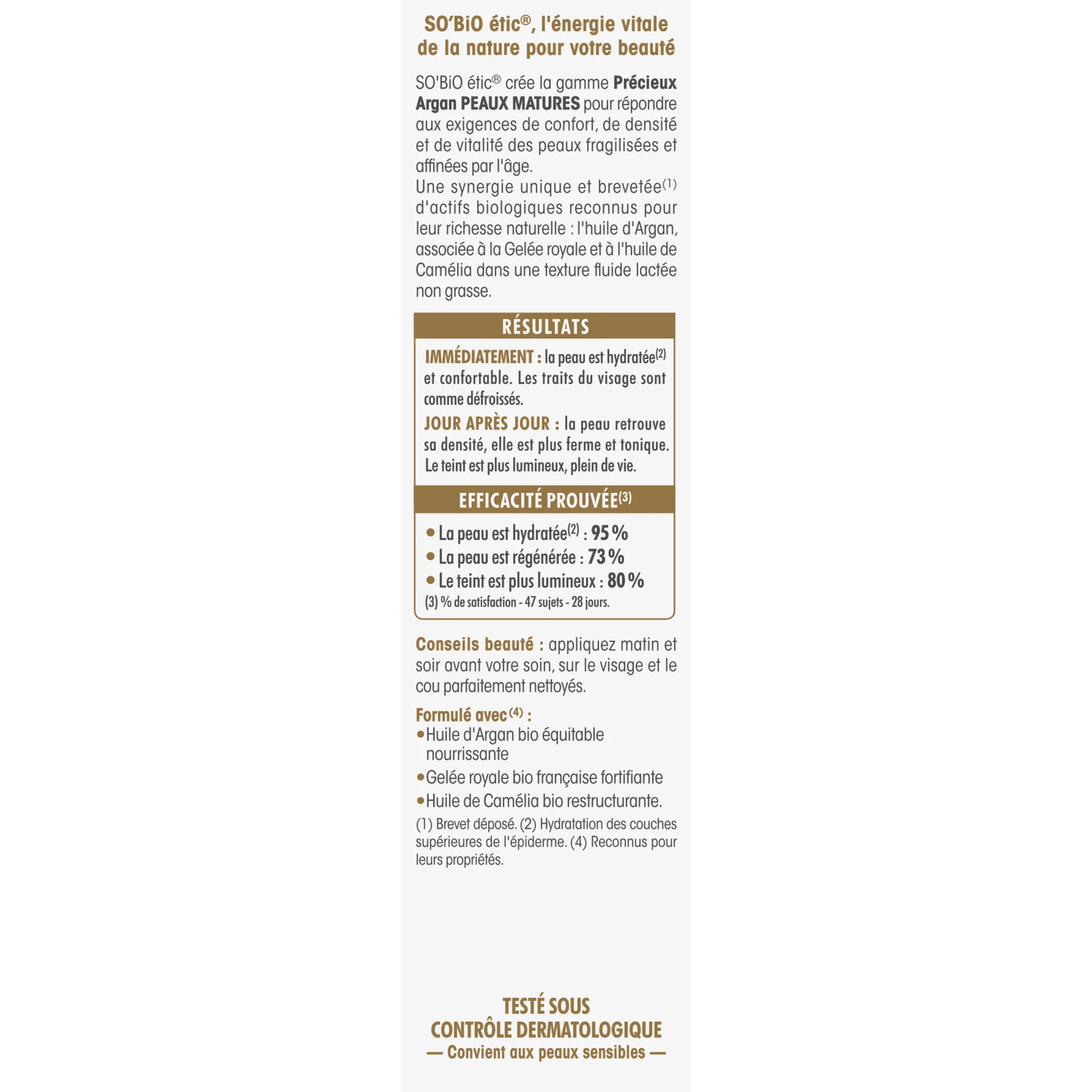 SO’BiO étic Anti-Age Precieux Argan Sérum hidratante e regenerador GOLD BIO (30 ml) - com ácido hialurónico