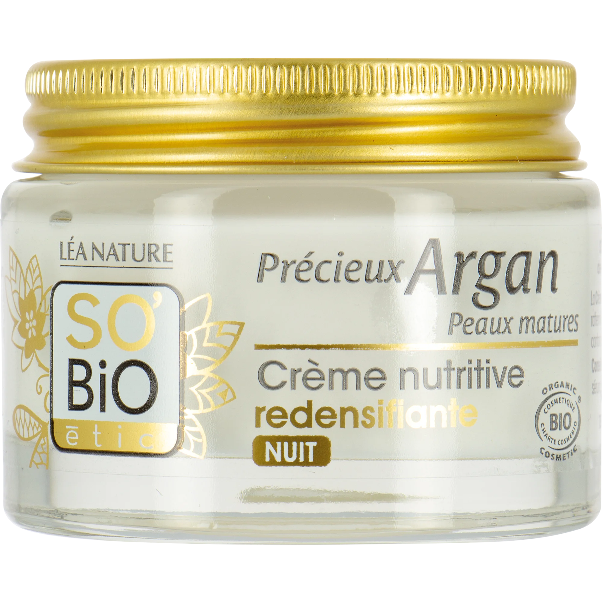 SO’BiO étic Anti-age Precieux Creme noturno nutritivo e firmador GOLD BIO (50 ml) - ideal para pele madura