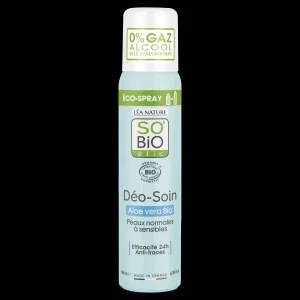 SO’BiO étic Desodorizante natural ECO SPRAY 24h - Aloe vera BIO (100 ml) - eficaz até 24 horas