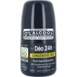 SO’BiO étic Desodorizante roll-on 24h MEN - gengibre BIO (50 ml) - eficaz até 24 horas