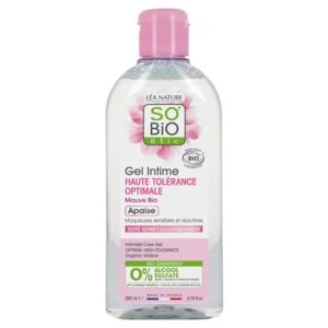 SO’BiO étic Gel de higiene íntima hipoalergénico BIO (200 ml) - com extrato de malva-comum