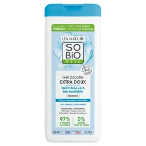 SO’BiO étic Gel de banho EXTRA SUAVE com Aloe vera BIO (650 ml) - hidrata intensamente