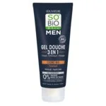 SO’BiO étic Gel de banho MEN 3 em 1 - cedro BIO tonificante (200 ml) - para corpo, rosto e cabelo