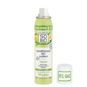 SO’BiO étic Champô seco de limpeza em spray com Yuzu BIO (100 ml) - deixa o cabelo fresco e suave