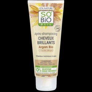 SO’BiO étic Condicionador com óleo de argão para brilho - para cabelos normais a secos BIO (200 ml) - deixa os cabelos brilhantes e sedosos