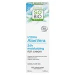 SO’BiO étic Creme de dia intensamente hidratante com Aloe vera BIO (50 ml) - com ácido hialurónico