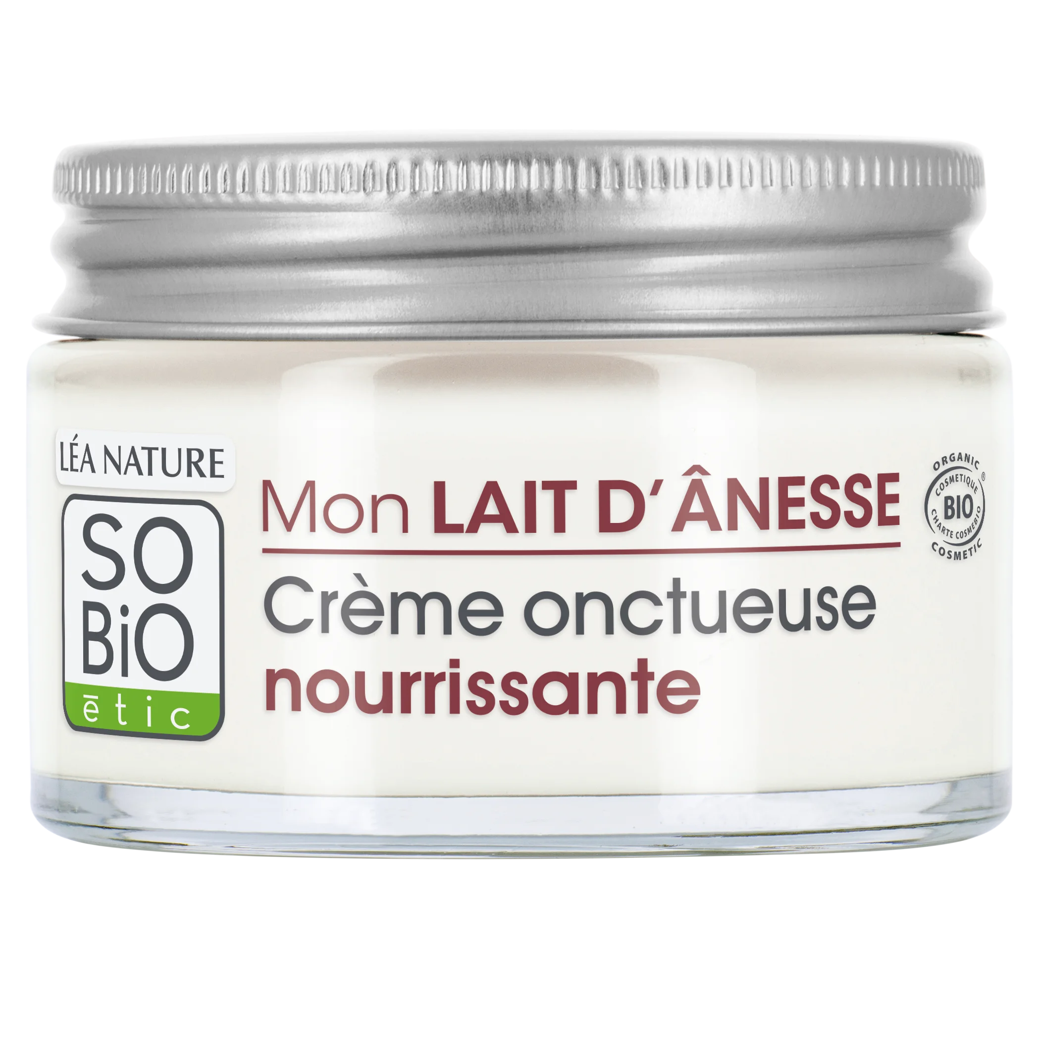 SO’BiO étic Creme ricamente nutritivo com leite de burra BIO (50 ml) - para pele muito seca