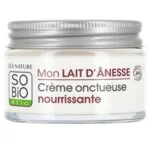 SO’BiO étic Creme ricamente nutritivo com leite de burra BIO (50 ml) - para pele muito seca