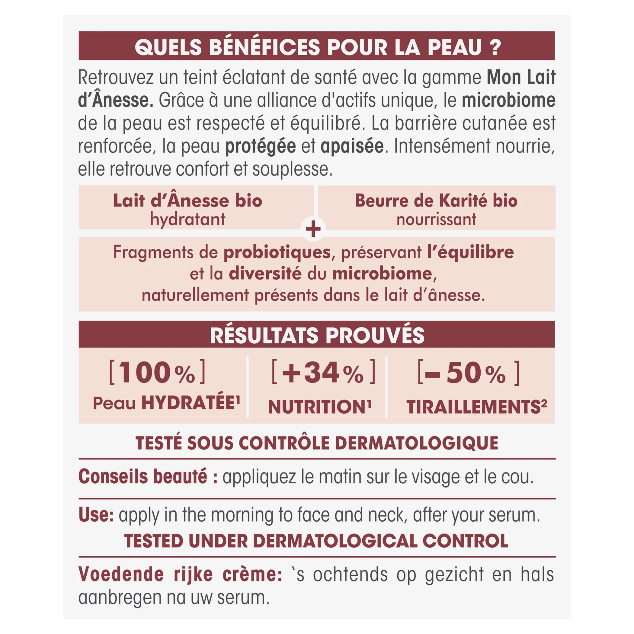 SO’BiO étic Creme ricamente nutritivo com leite de burra BIO (50 ml) - para pele muito seca