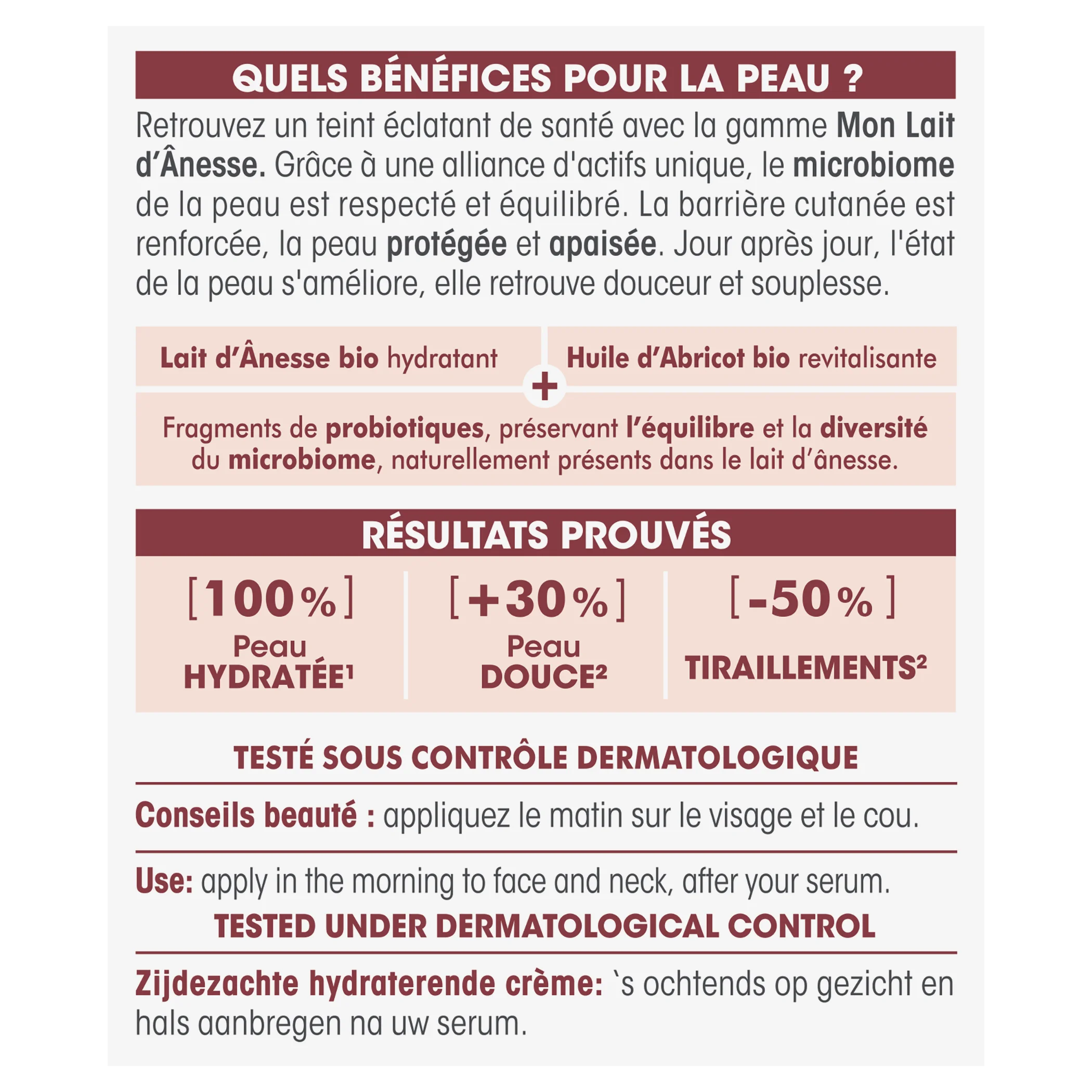 SO’BiO étic Creme hidratante sedoso com leite de burra BIO (50 ml) - para todos os tipos de pele, incluindo as sensíveis
