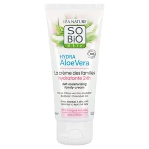 SO’BiO étic Creme hidratante hipoalergénico com Aloe vera para toda a família BIO (100 ml) - hidrata, acalma e regenera