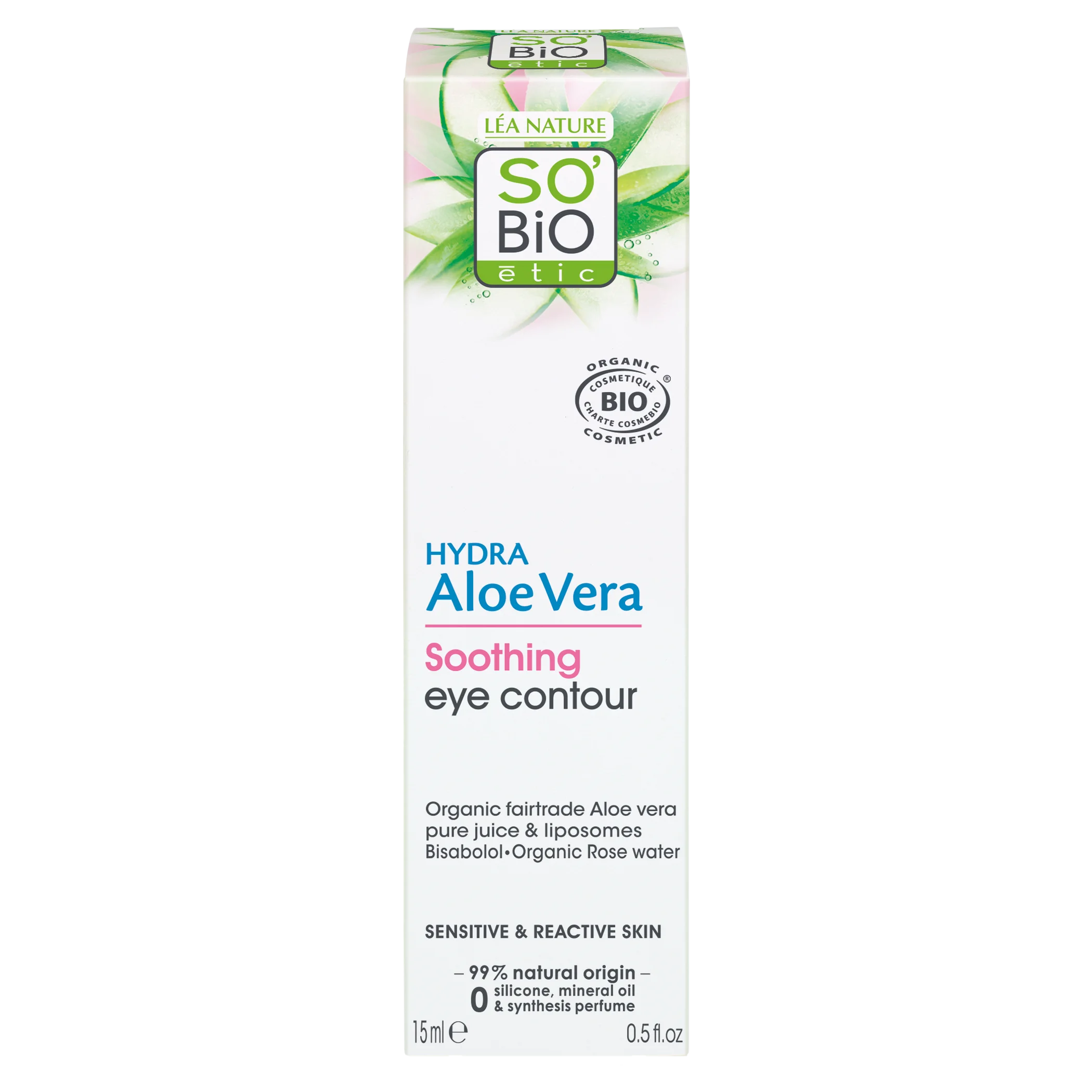 SO’BiO étic Creme calmante para o contorno dos olhos com Aloe Vera BIO (15 ml) - hidrata e acalma o contorno dos olhos