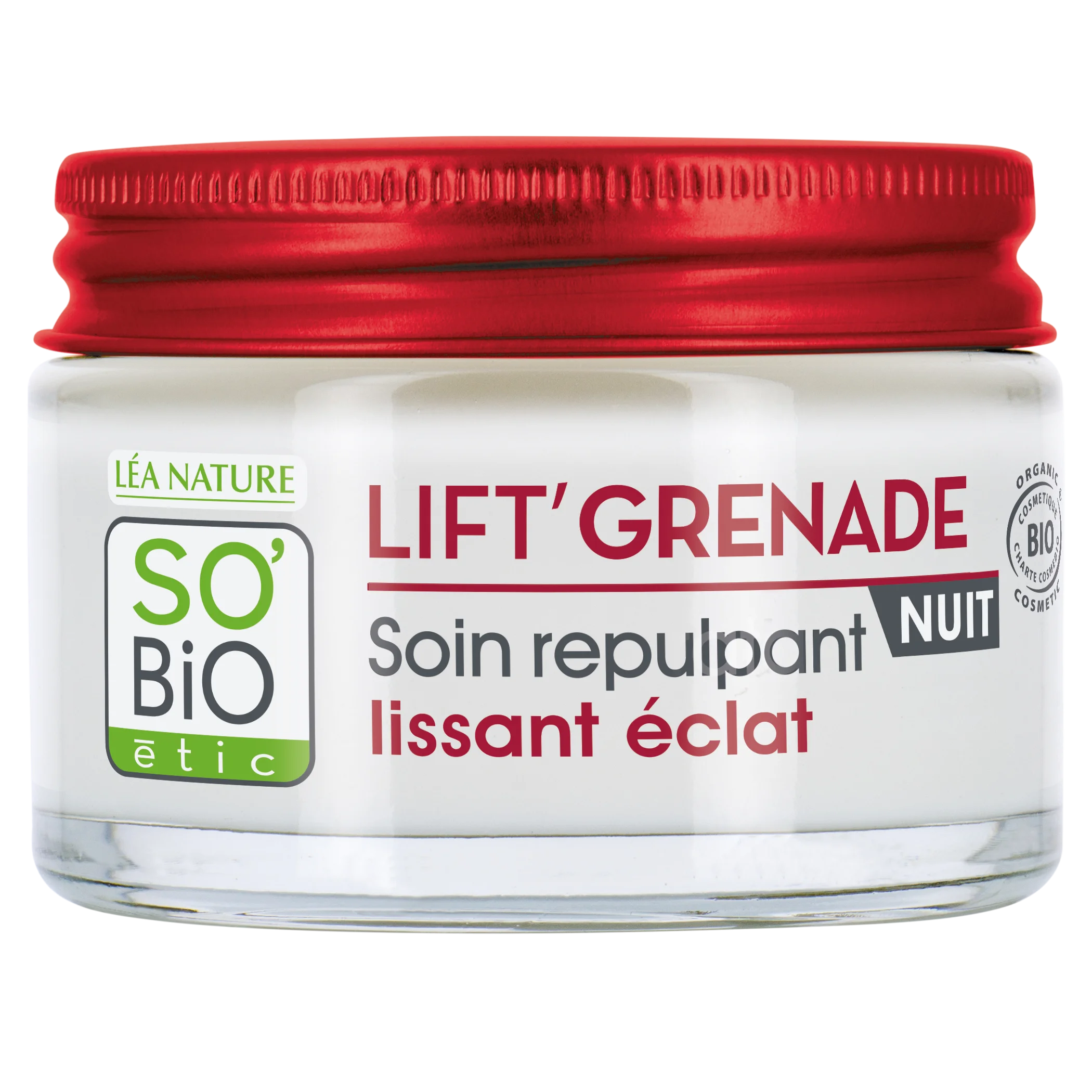 SO’BiO étic Creme noturno iluminador antirrugas Lift'Grenade BIO (50 ml) - com romã