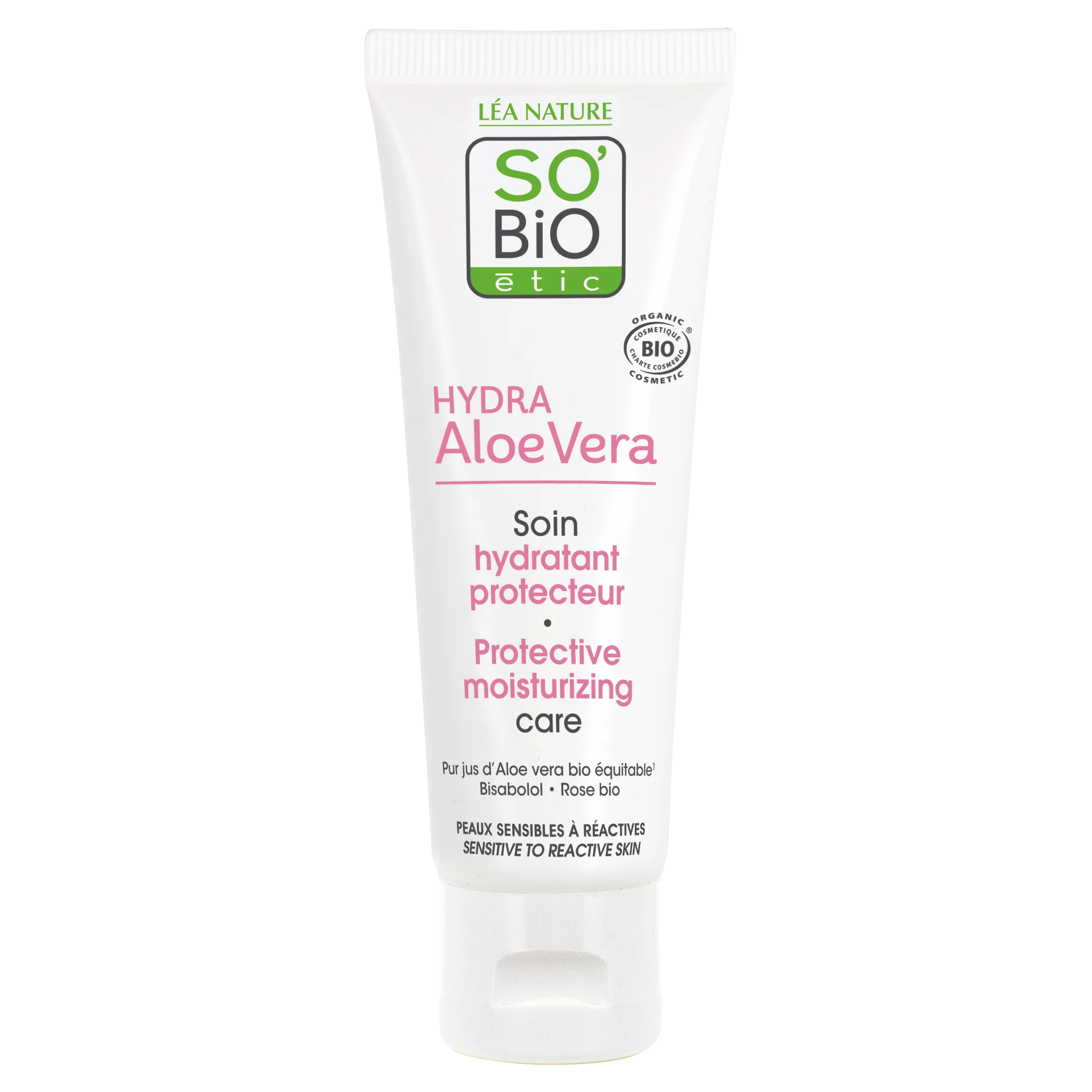 SO’BiO étic Creme protetor para pele sensível com Aloe vera 5 em 1 BIO (50 ml) - hidrata e acalma a pele