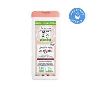 SO’BiO étic Creme de Duche Suavemente Hidratante com Leite de Burra BIO (650 ml) - Todos os Tipos de Pele
