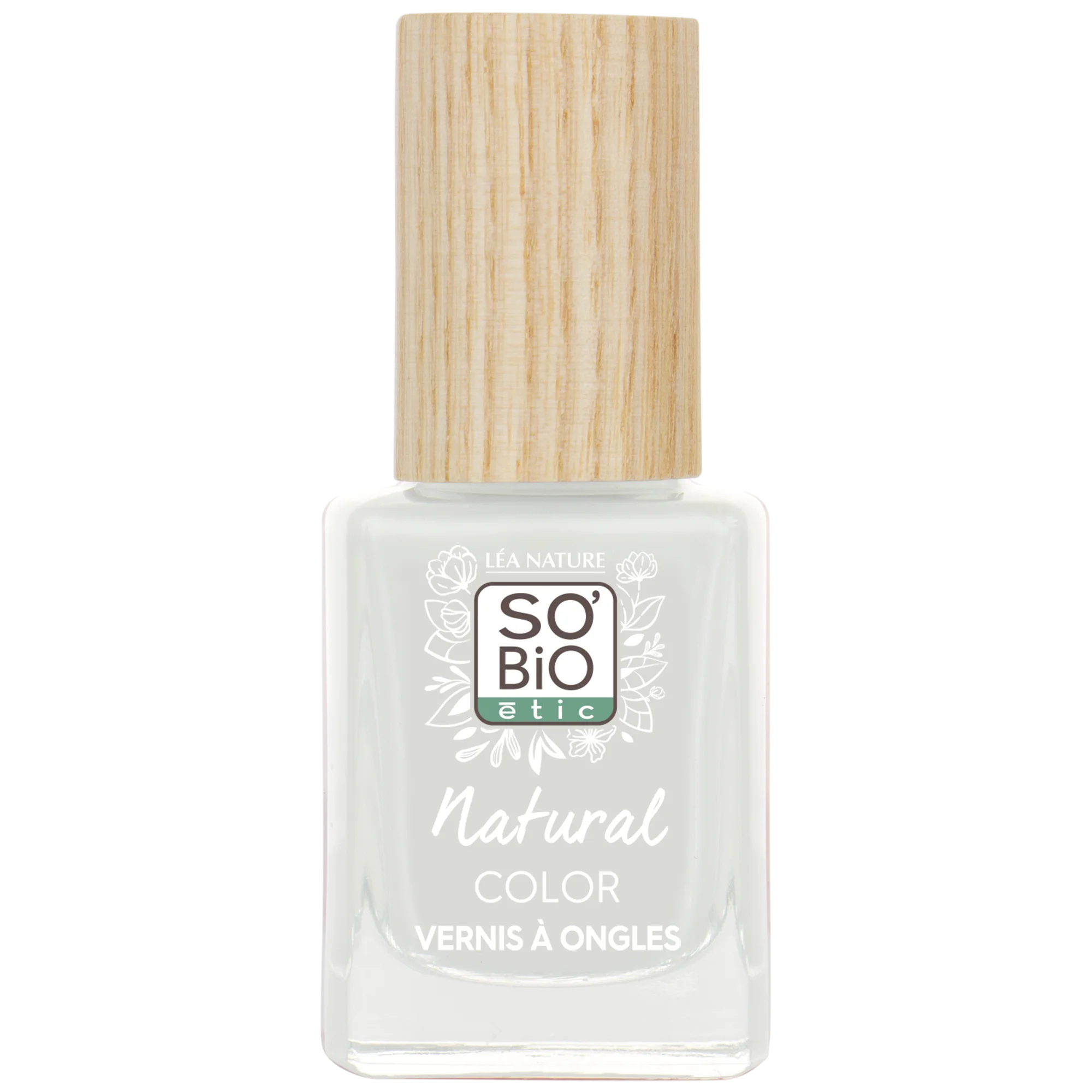 SO’BiO étic Verniz para unhas - 80 branco francês (11 ml) - com cor brilhante e intensa