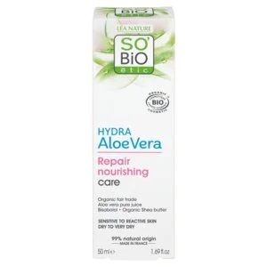 SO’BiO étic Cuidado nutritivo reparador com Aloe vera para pele sensível BIO (50 ml) - hidrata e nutre a pele