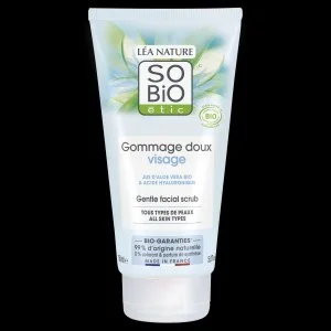 SO’BiO étic Esfoliante suave para uso frequente Aloe vera BIO hidratante (150 ml) - com ácido hialurónico