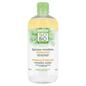 SO’BiO étic Água micelar bifásica - Pur BAMBOO BIO (500 ml) - com bambu orgânico e moringa