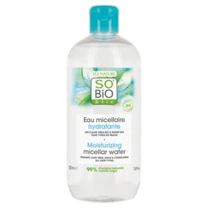 SO’BiO étic Água micelar hidratante com Aloe vera BIO (500 ml) - enriquecida com água de centáurea