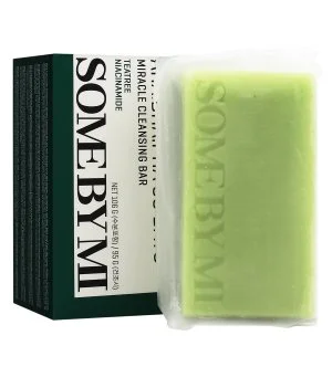 Some AHA BHA PHA 30 Days Miracle Cleansing Bar sabonete sólido para pele acneica com ácidos AHA, BHA e PHA 106 g