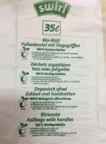 Swirl Sacos biocomponíveis com pegas (6pcs) - 35 l