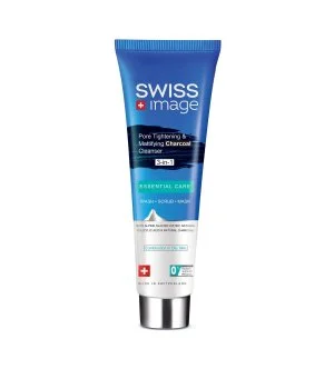 Swiss Army Image Essential Care Gel de Limpeza Multifuncional 3 em 1 com Carvão Ativado, Refinador de Poros e Matificante
