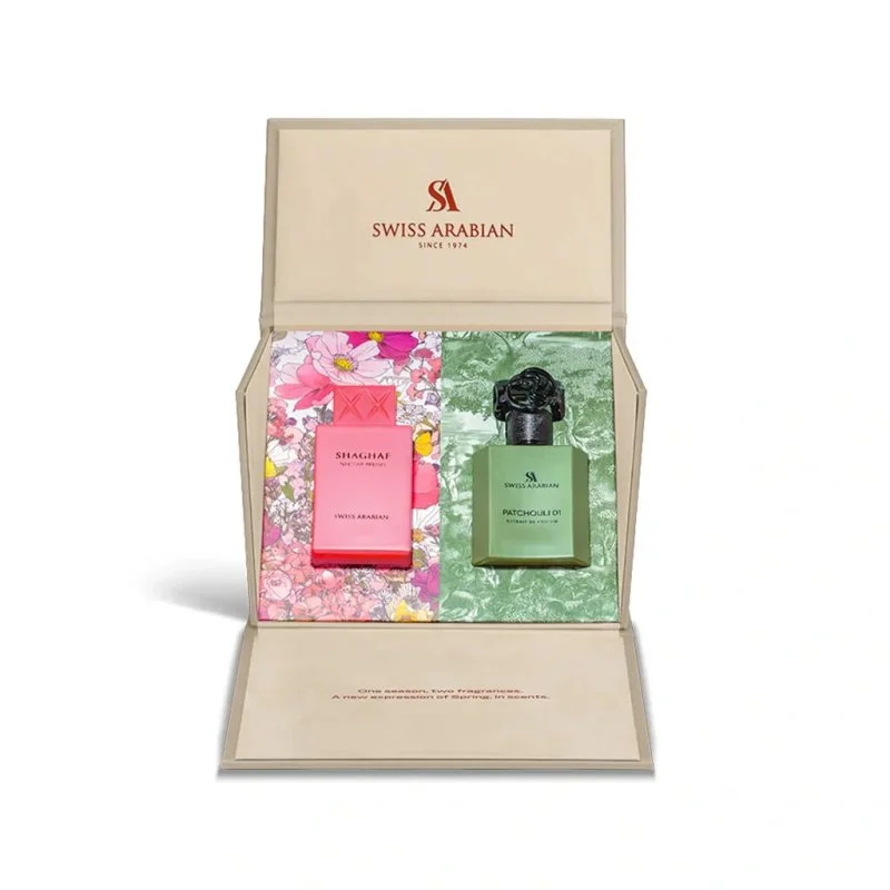 Shaghaf Nectar Blush Patchouli 01 50 ml + EDP Shaghaf extrato de perfume unissexo 75 ml