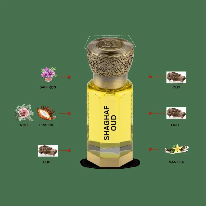 Shaghaf Oud Óleo de Perfume Concentrado U 12 ml