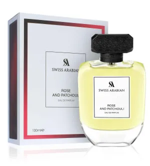 Água de perfume Swiss Arabian Rose and Patchouli para mulheres 100 ml