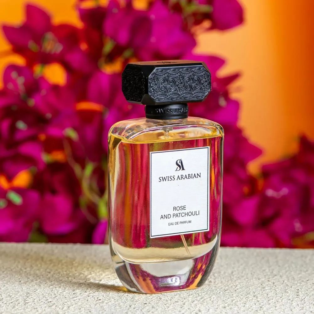 Água de perfume Swiss Arabian Rose and Patchouli para mulheres 100 ml