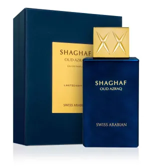 Swiss Arabian Shaghaf Oud Azraq água de perfume unissexo 75 ml