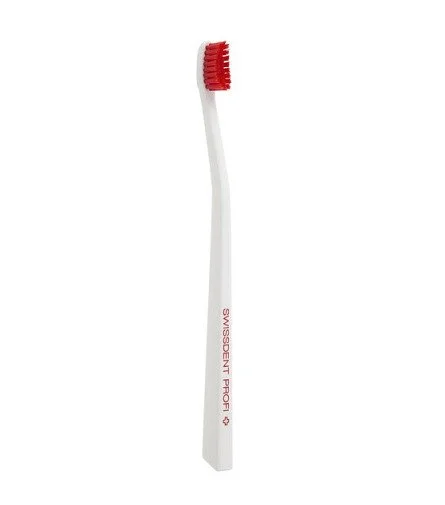 Profi Colours escova de dentes macia-média Branco & Vermelho