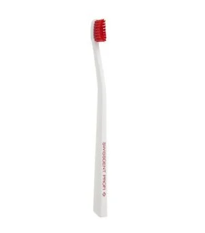 Swissdent Profi Colours escova de dentes macia-média Branco & Vermelho