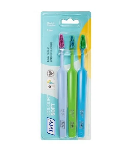 Colour Select Soft escova de dentes macia 3 un.