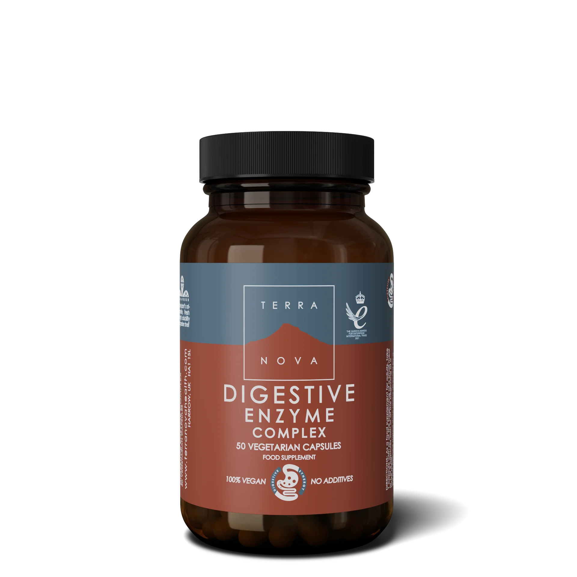 Terranova Health Complexo de Enzimas Digestivas (50 cápsulas) - enriquecido com funcho, gengibre e alcachofra